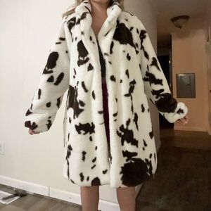 Vintage America Black and White Teddy Jacket